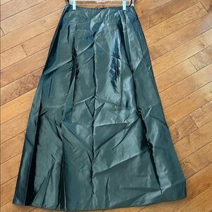 Jessica McClintock Gunne Sax Gray Taffeta Maxi Skirt Holiday Christmas Party